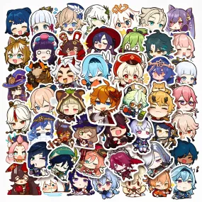 10/50pcs Cute Genshin Impact Stickers Anime