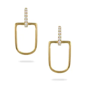 18K YELLOW GOLD DIAMOND EARRING