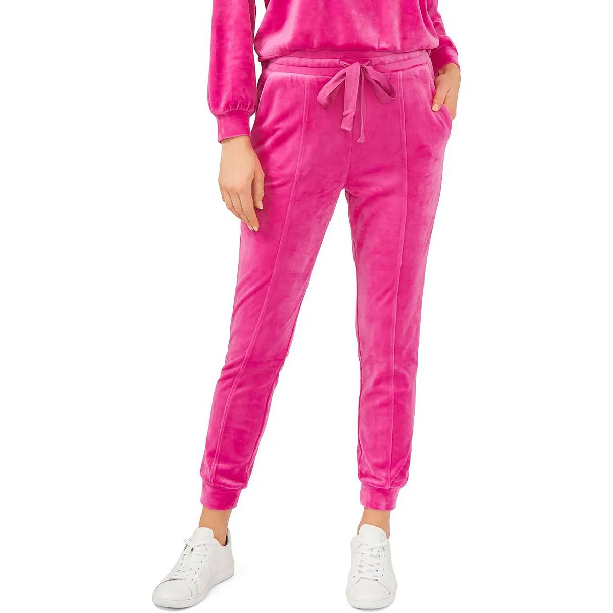 1.State Womens Velour Pull On Jogger Pants