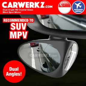 3R Car Side Mirror HD Crystal Glass Dual Angle Blind Spot Mirror (Right)