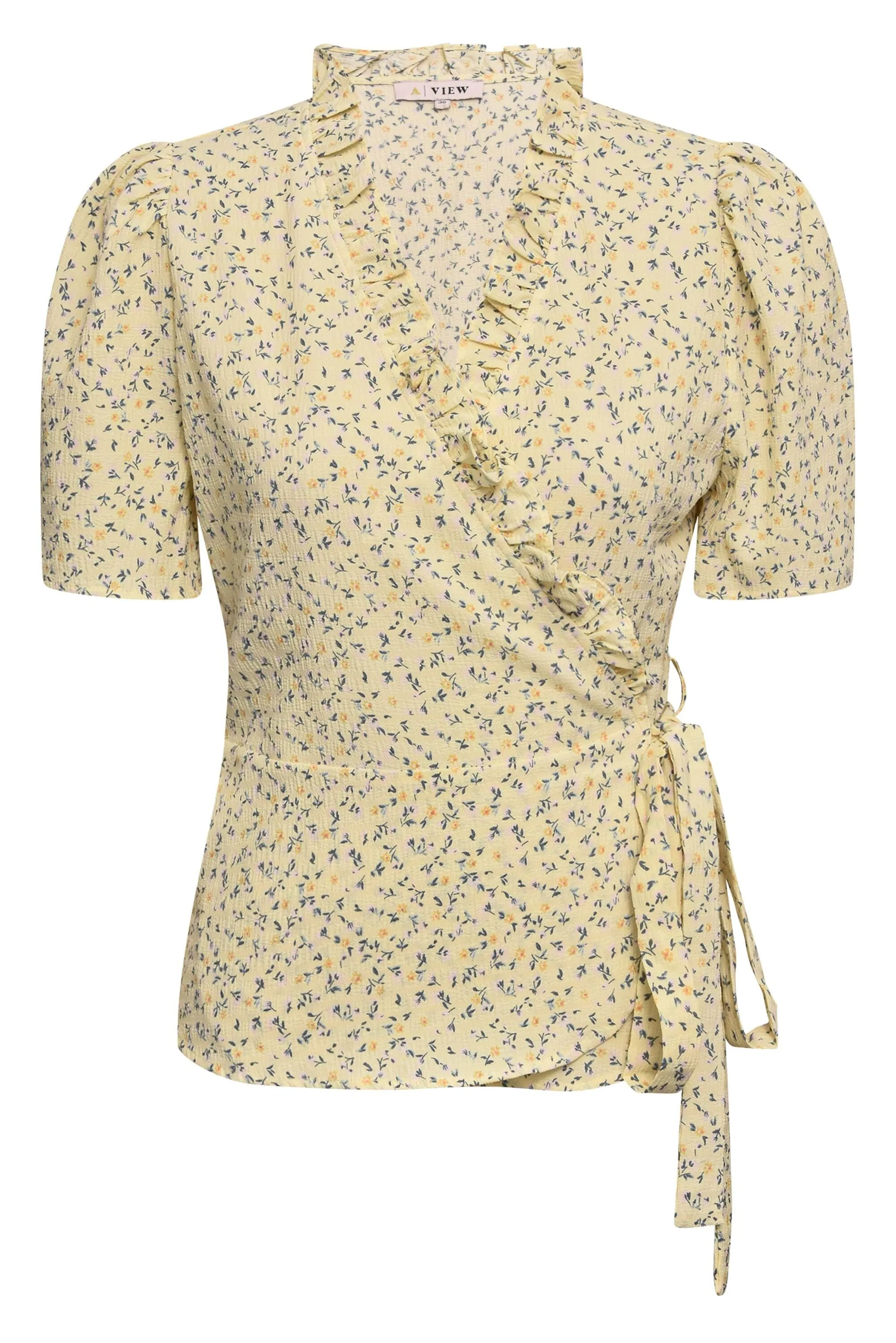 A-View - Peony Wrap Blouse - 079 Light Yellow