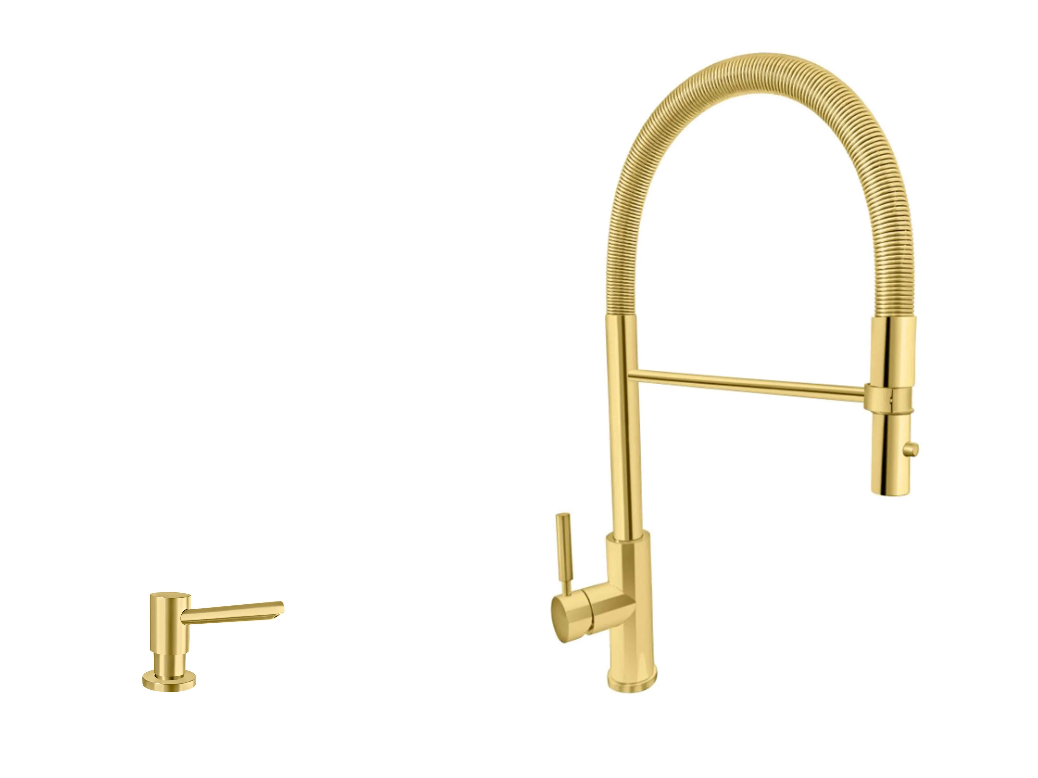 Acquaco 26.727RL-2 Culinario Pro High Spout Pull Out Kitchen Faucet 2pc. Suite