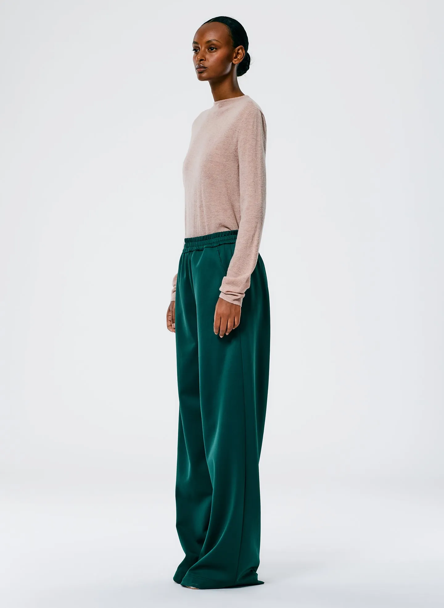 Active Knit Wide Leg Pull On Pant