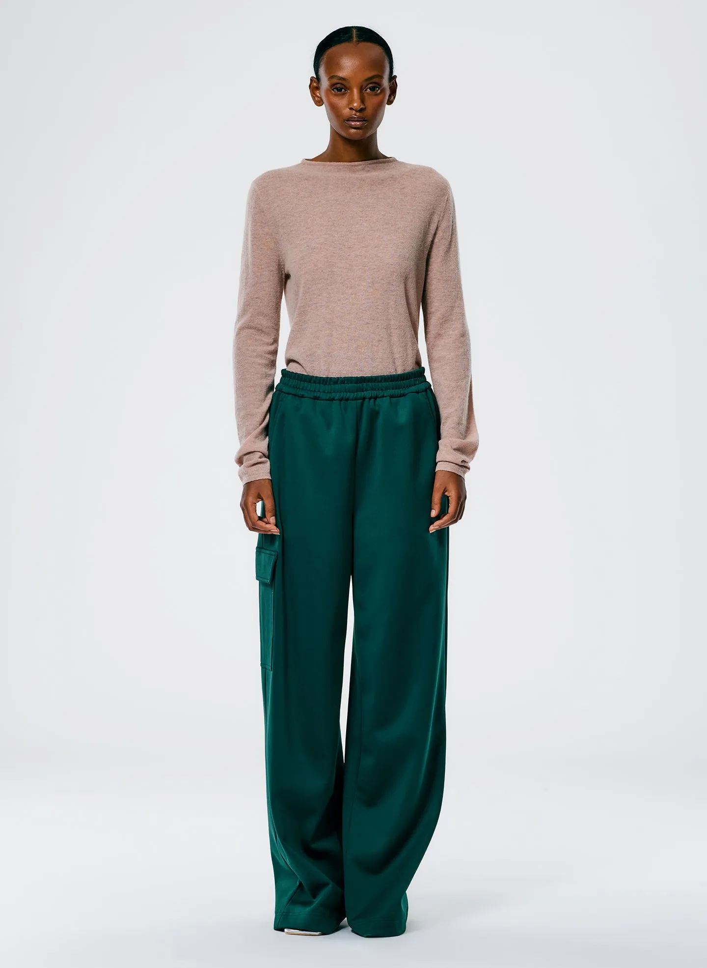 Active Knit Wide Leg Pull On Pant