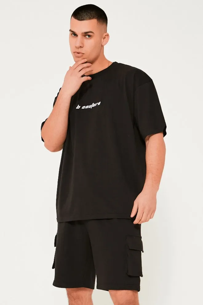 Acton T-Shirt & Cargo Short Set - Black