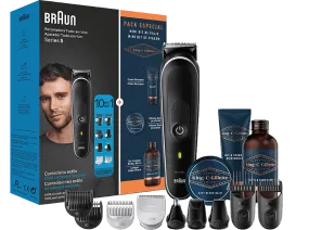 Afeitadora multifunción - Braun Series 5 MGK5440   Pack King C.Gillette, Autonomía 100 minutos, 9 Accesorios de corte