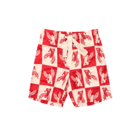 Agnes Relax Shorts - Red/Cream