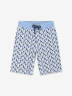 Aigner Boys Logo Bermuda Shorts in Blue