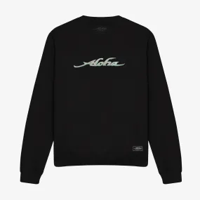 Aloha Unisex Layers Crew Sweatshirt - Black