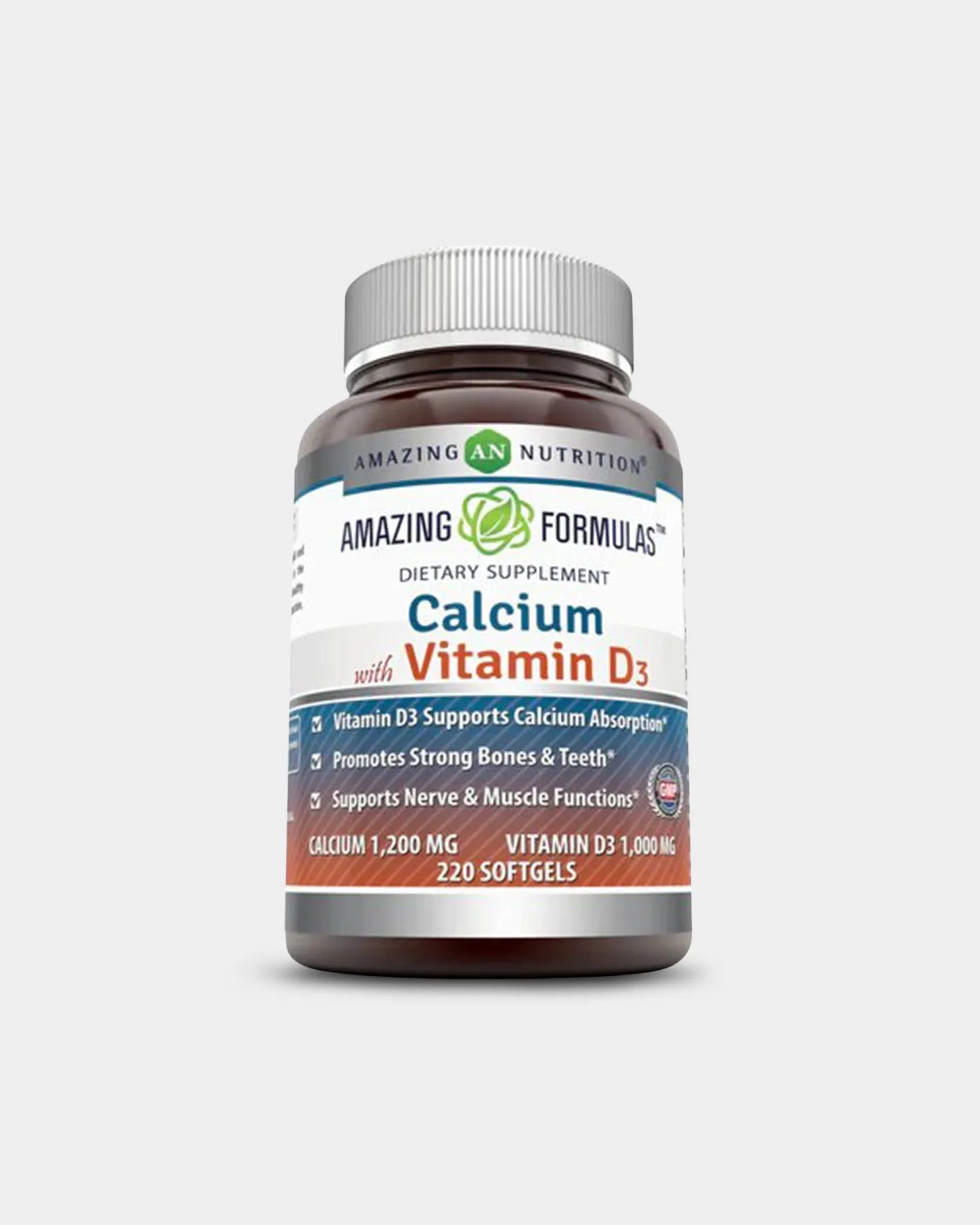 Amazing Nutrition Amazing Formulas Calcium with Vitamin D3 1000 Mg