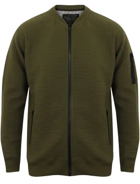 Anka Ottoman Fleece Bomber Jacket in Amazon Khaki - Dissident