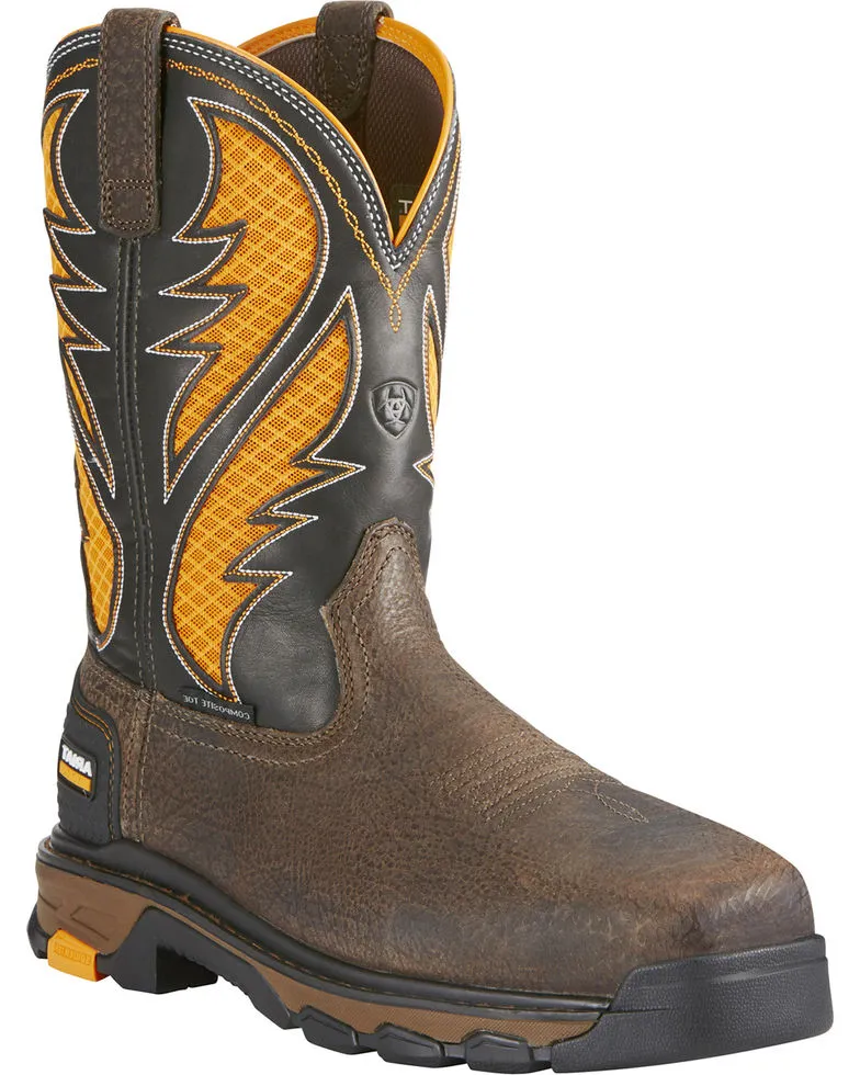 Ariat Men's Intrepid VentTEK Comp Toe Pull-On Safety Work Boots Style 10020072