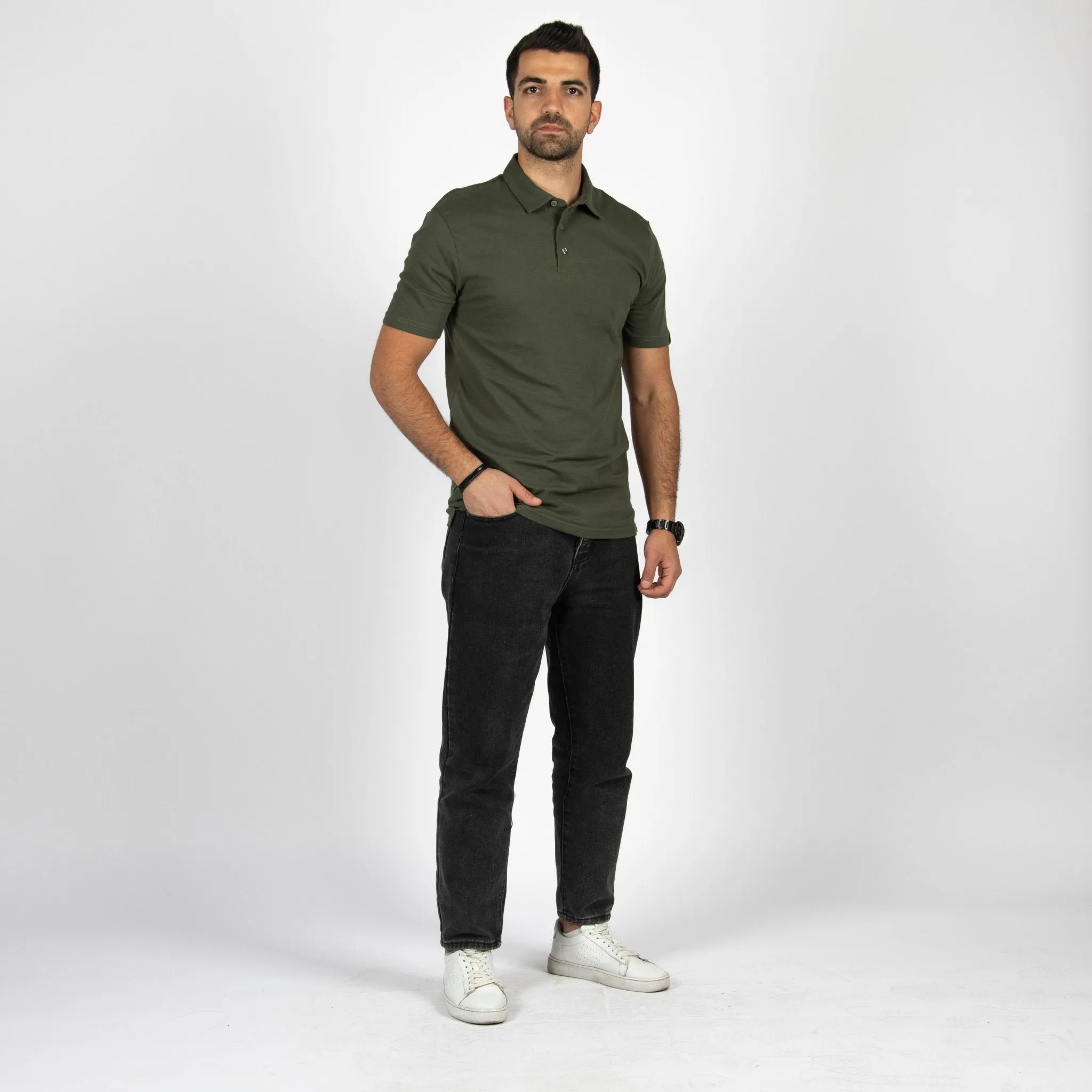 Army Green | Adult Short Sleeve Polo