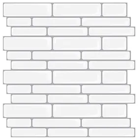 Art3d Thickened Peel and Stick Backsplash Tile Oblong in White, 10 Sheets 12x12in.