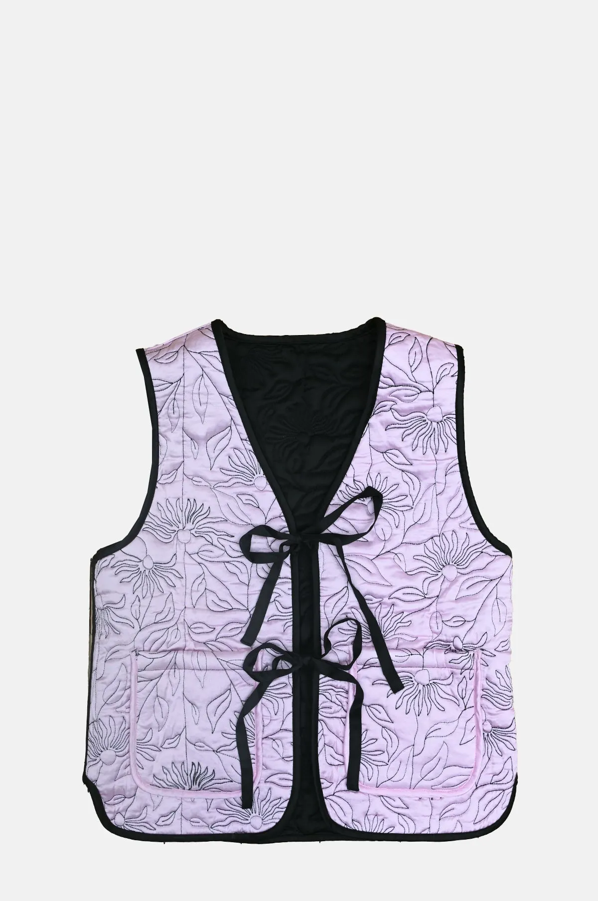 Arte Gilet Black Satin