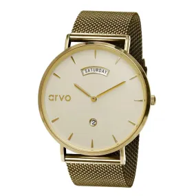 Arvo Men's Gold Mesh Awristacrat Watch