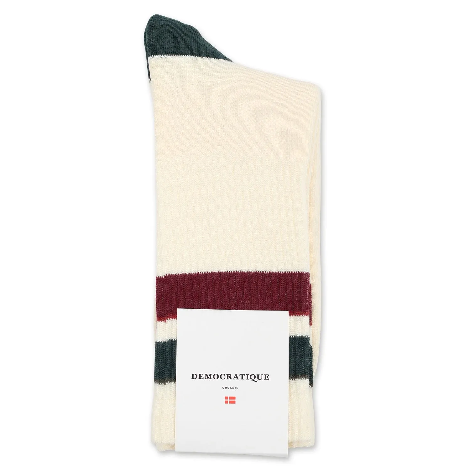 Athletique Classique Stripes Socks Off White / Forrest Green / Army / Red Wine / Light Rosso