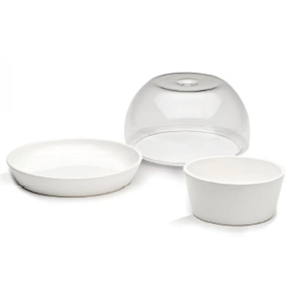 Atipico Crudo Plate Dinner diam.25 cm white ceramic