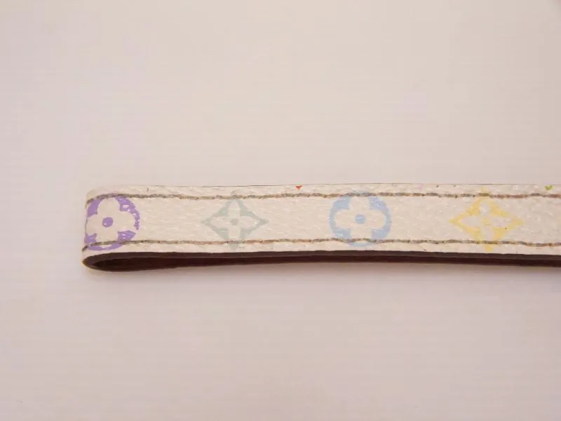 Authentic Pre-owned Louis Vuitton Monogram Multicolor Blanc Dragonne Telephone Strap M92597 210640