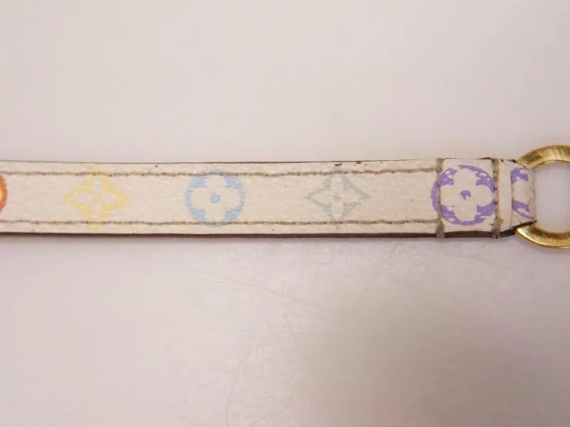 Authentic Pre-owned Louis Vuitton Monogram Multicolor Blanc Dragonne Telephone Strap M92597 210640