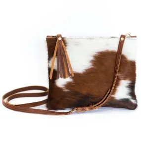 Beaudin - Caroline Crossbody | Brown White Cowhide