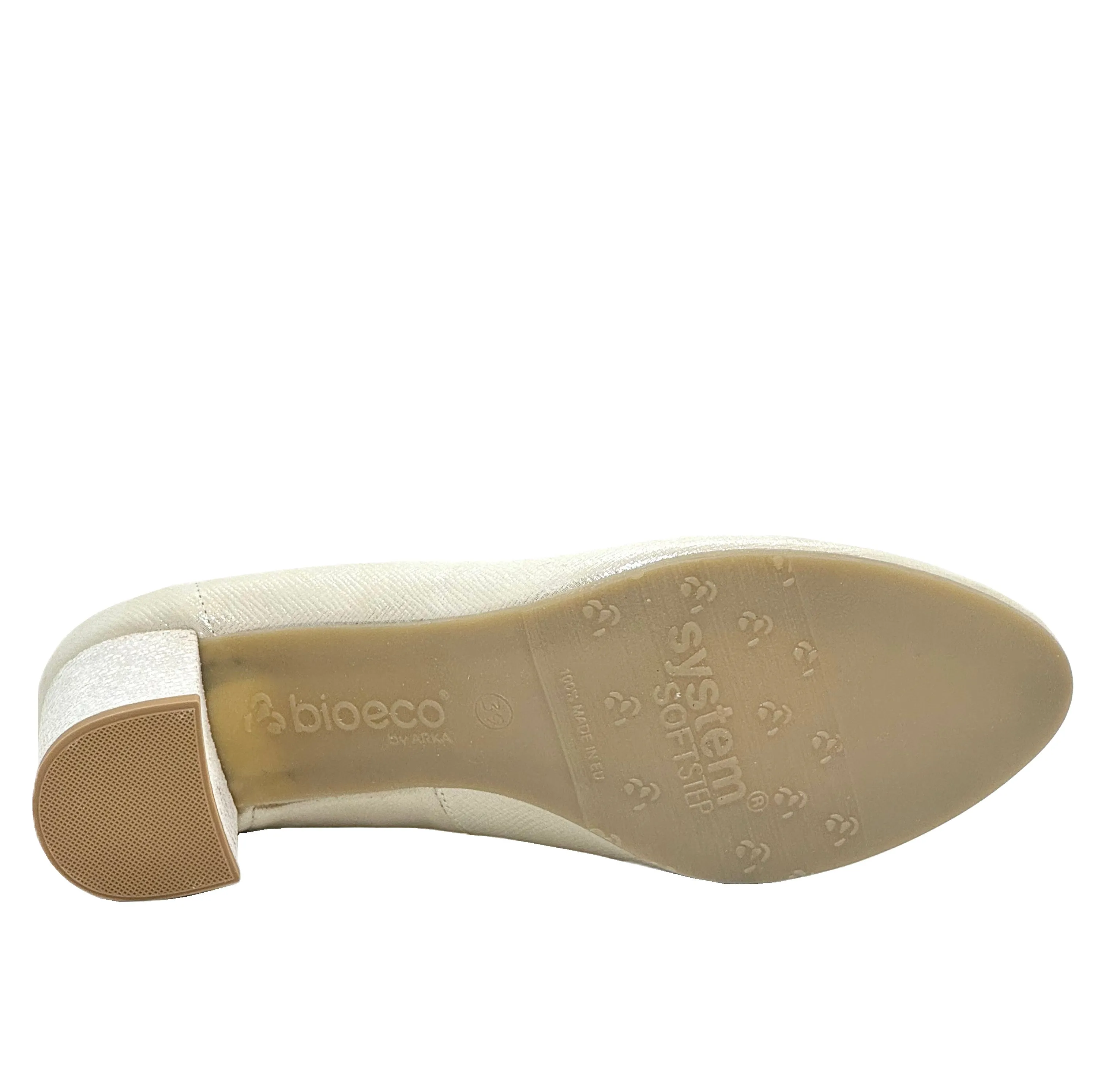 Bioeco Ladies Flexible Block Heel Court