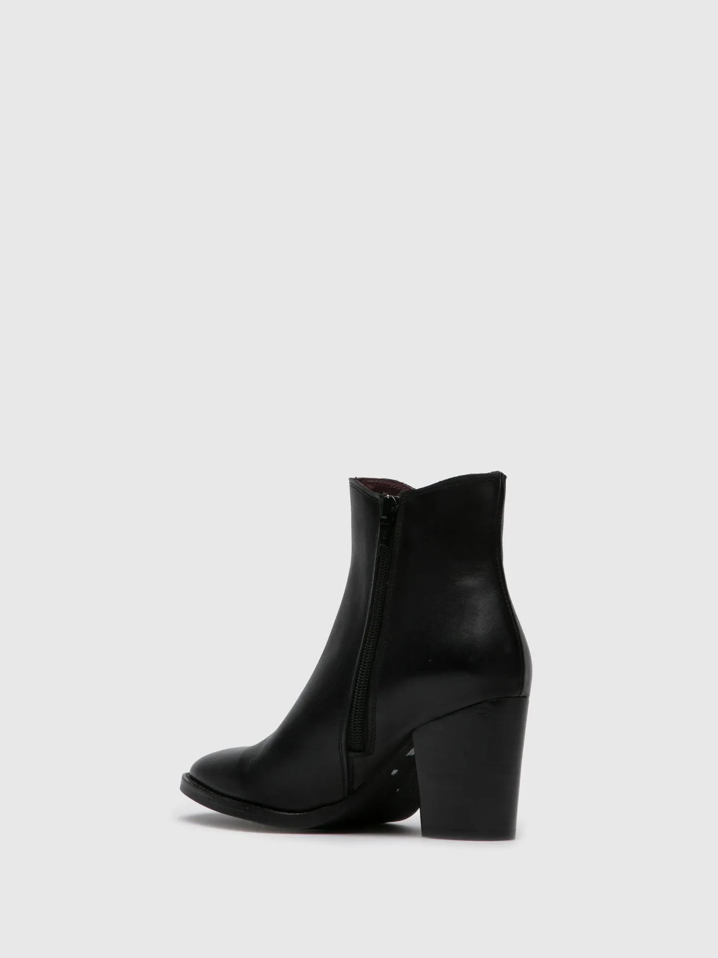 Black Zip Up Ankle Boots