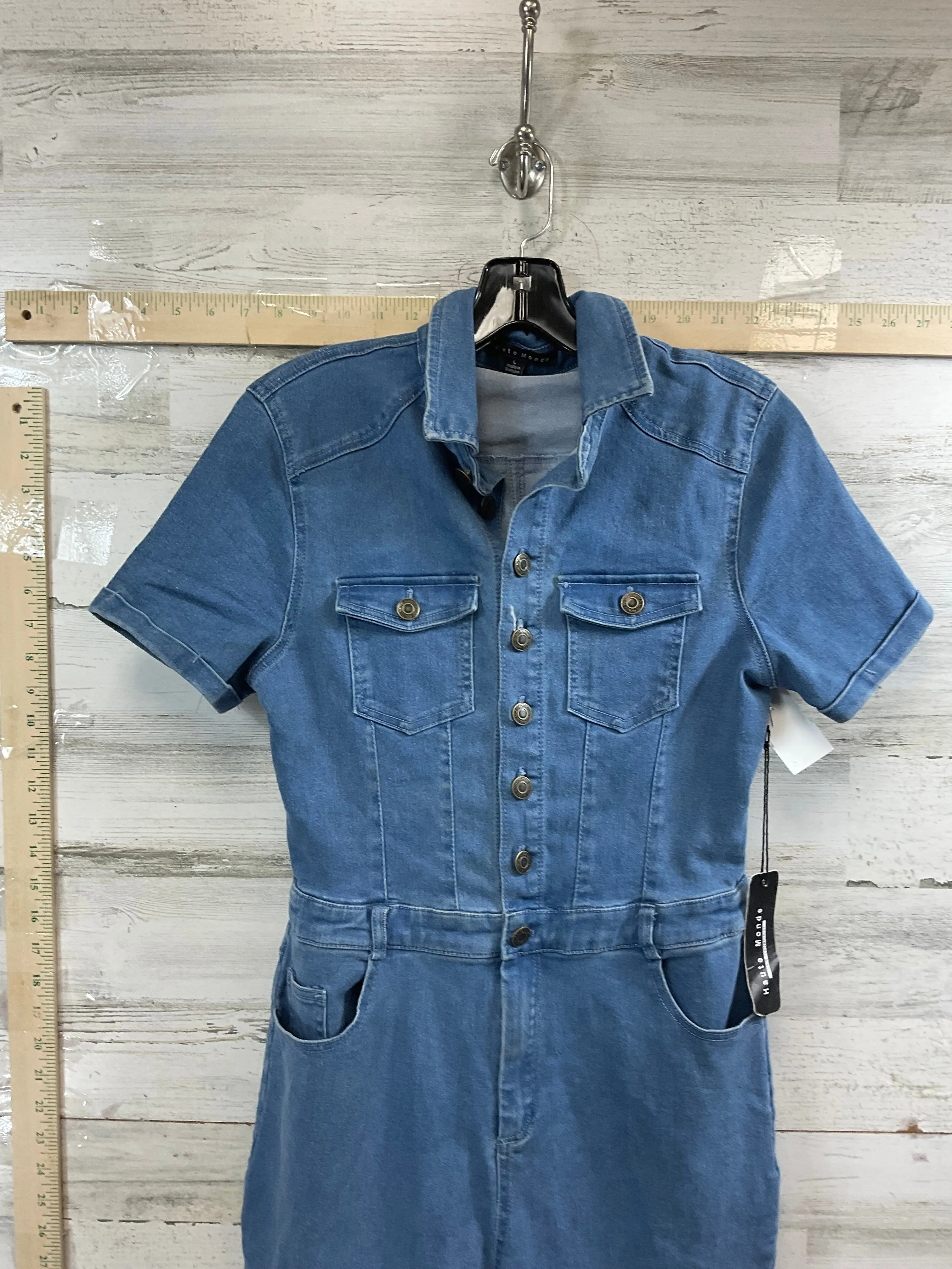 Blue Denim Jumpsuit HAUTE MONDE, Size L