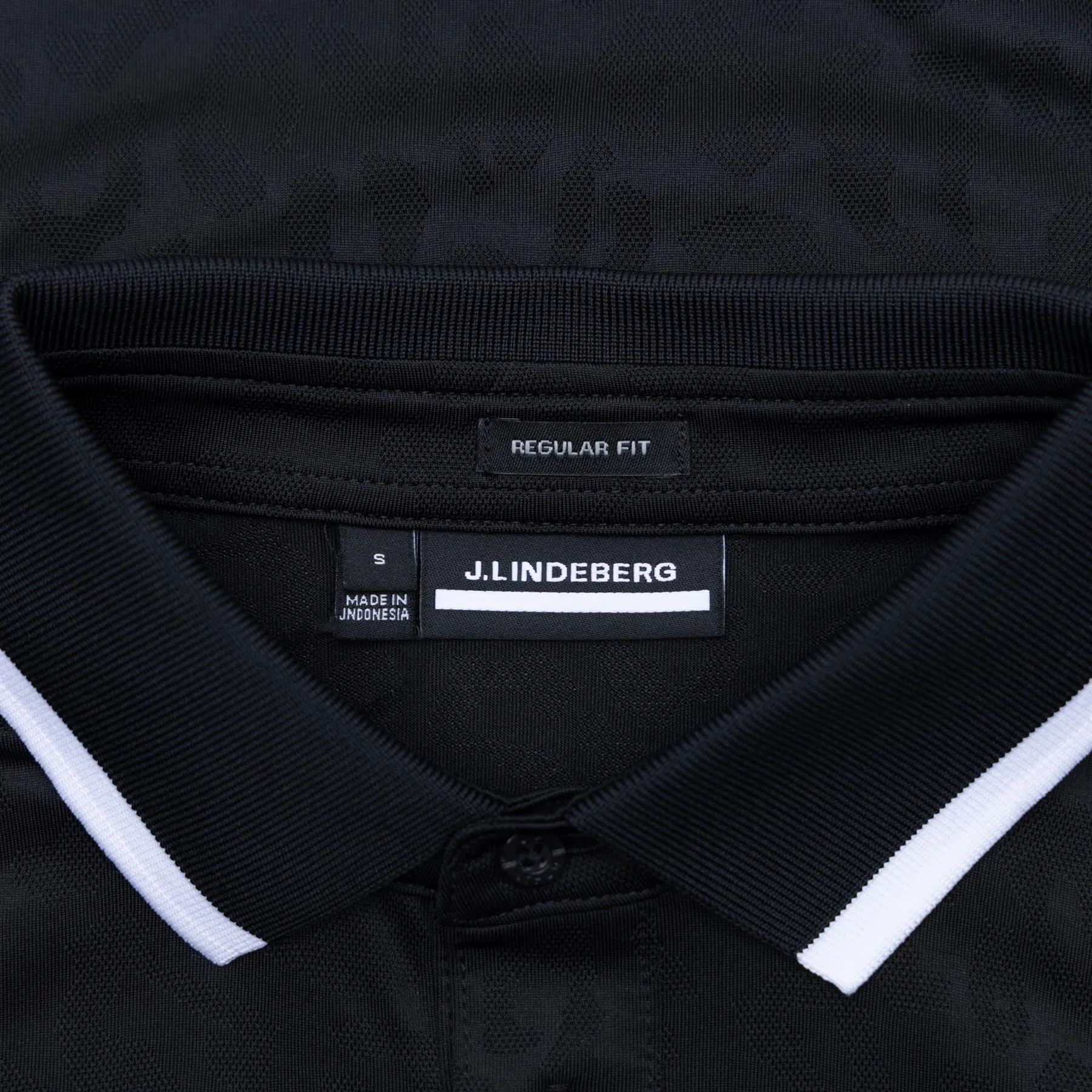 Boswell Jacquard Regular Fit Polo Black - W23