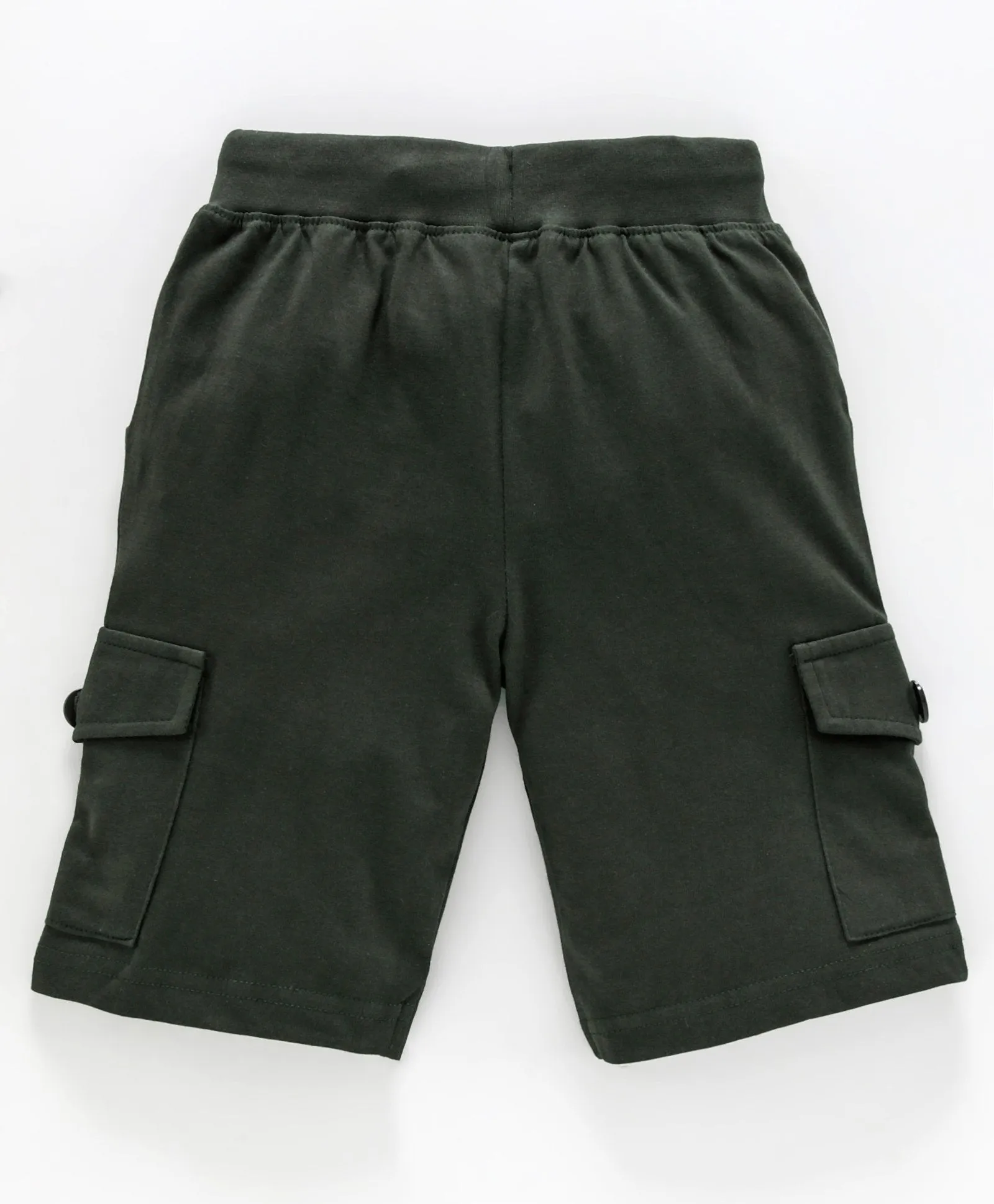 Boys Knee Length Jersey Cargo Shorts