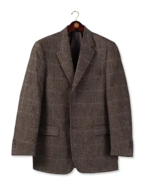 BROWN HERRINGBONE W/MULTI PANES SPORT COAT