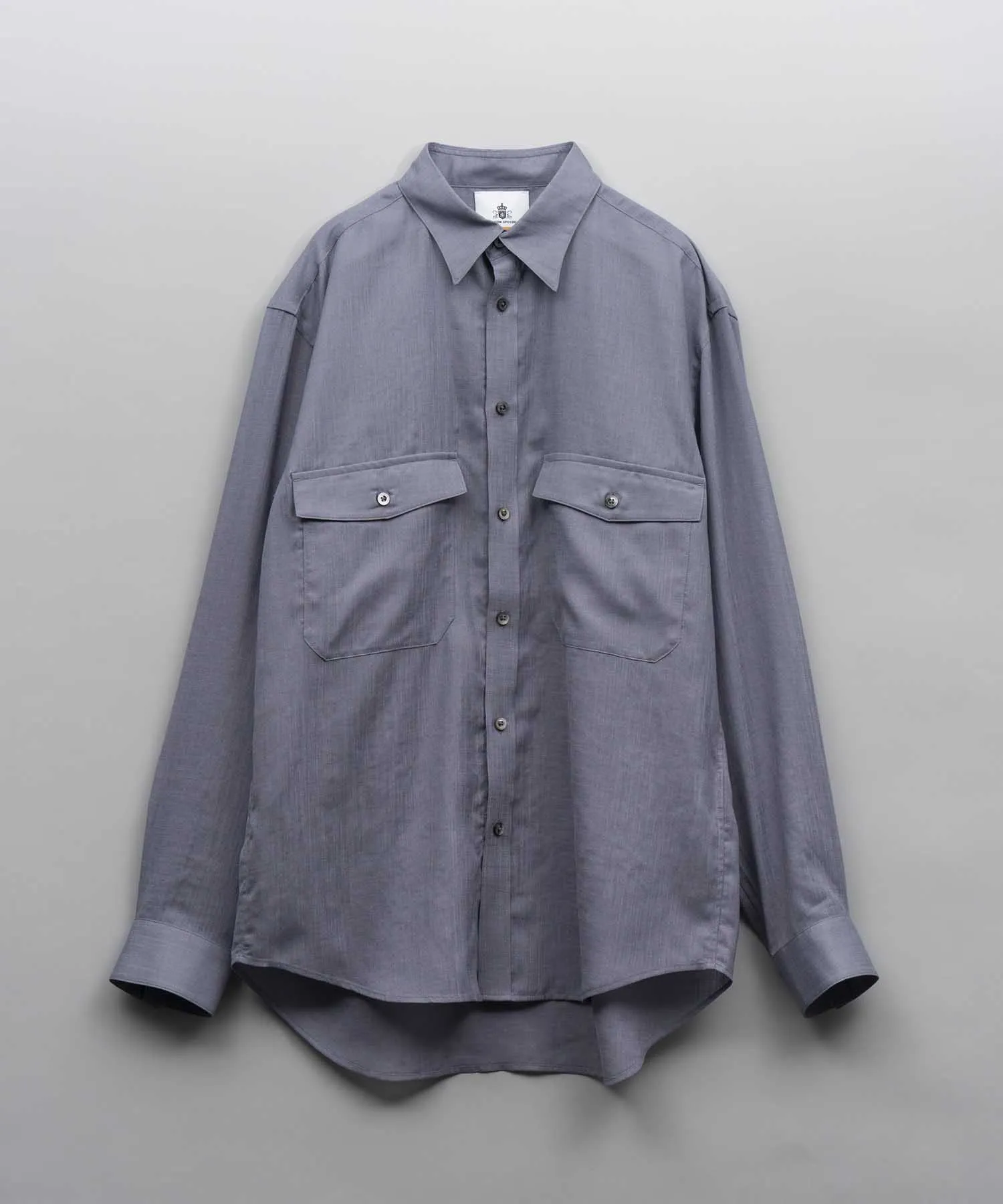 Calendering Triacetate Dress-Over Shirt