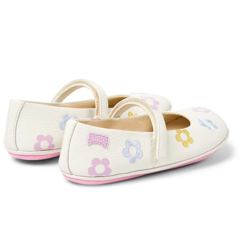 Camper Ballerines Blanc Fleuri