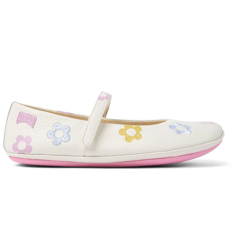 Camper Ballerines Blanc Fleuri