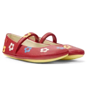 Camper Ballerines Rouge Fleuri