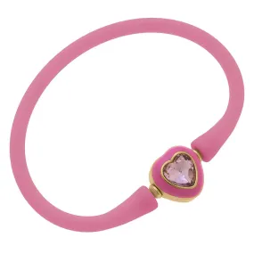 CANVAS STYLE - BALI CHILDREN'S HEART BRACELET IN BUBBLE GUM