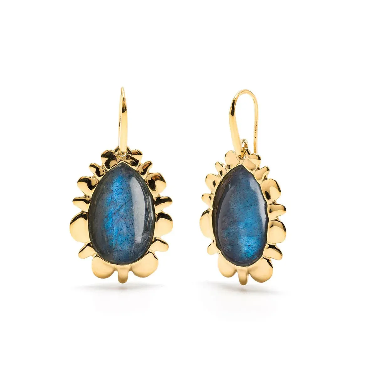 CAPUCINE DE WULF - BLISS DROP BLUE LABRADORITE EARRINGS