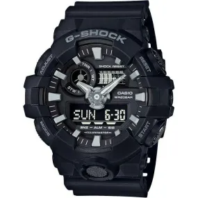 CASIO G-SHOCK BLACK RUBBER STRAP ANALOG DIGITAL DIAL MEN WATCH GA-700-1BJF