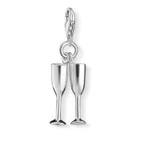 Charm Pendant "Champagne Glasses"