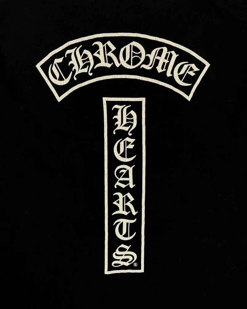 Chrome Hearts Black Vertical Logo Tee Vintage