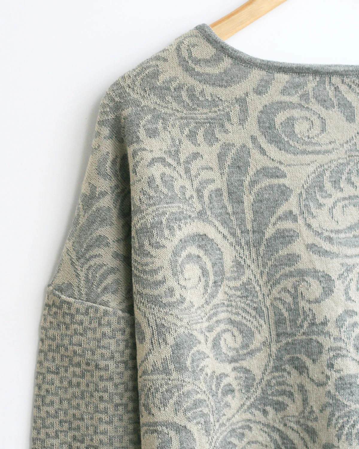 Collage Jacquard Baby Alpaca Pullover