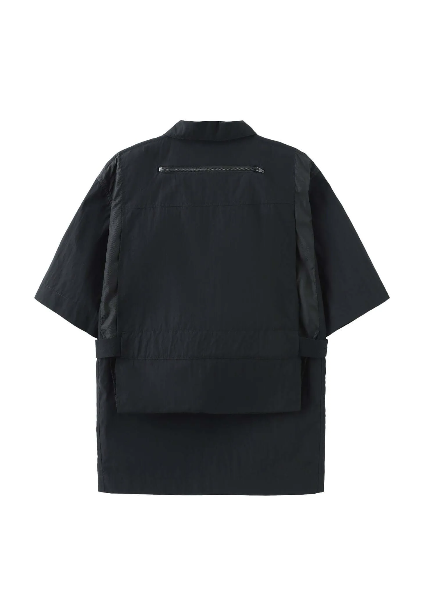 Compartment Nylon Shirt With Detachable Hood