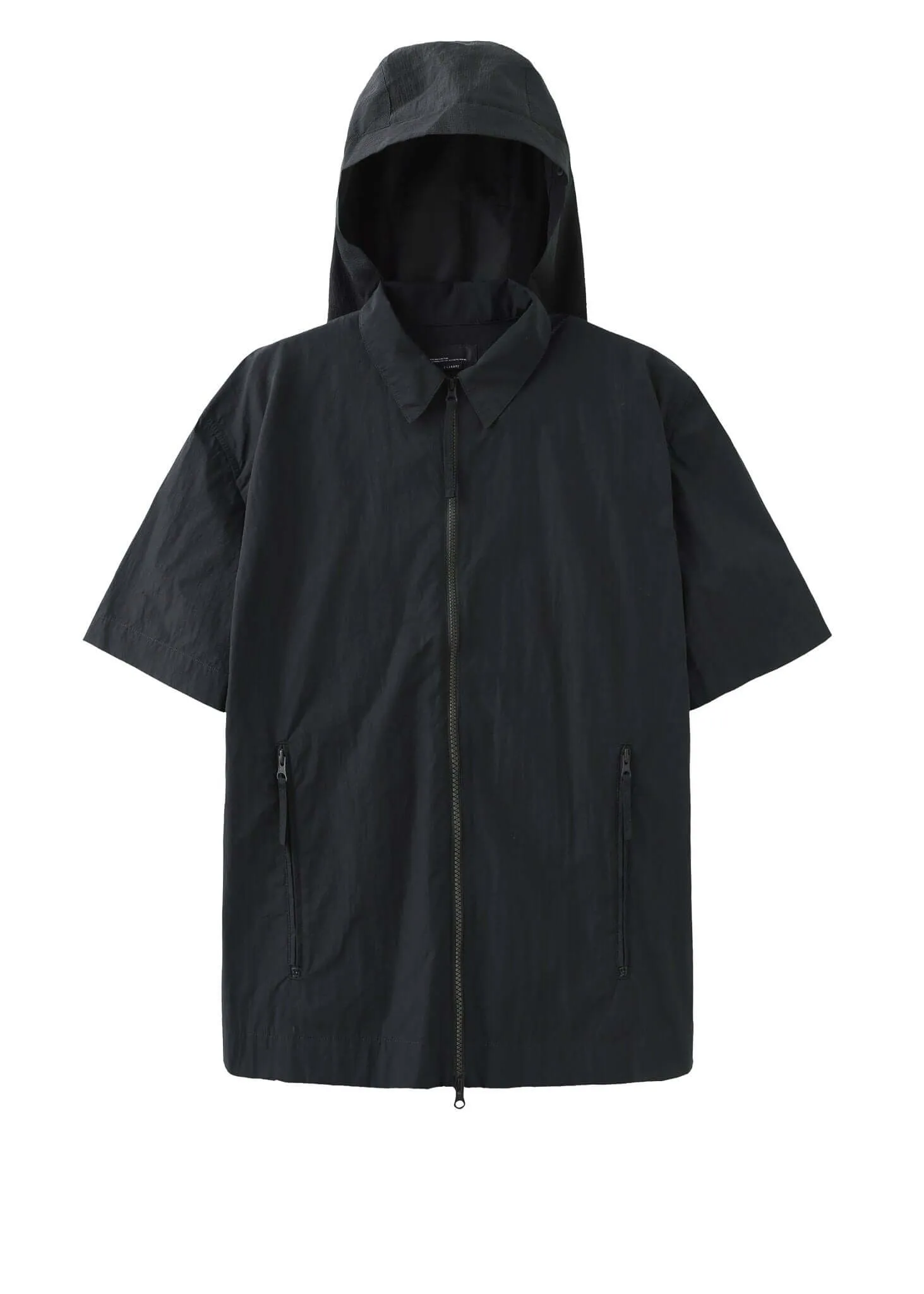 Compartment Nylon Shirt With Detachable Hood