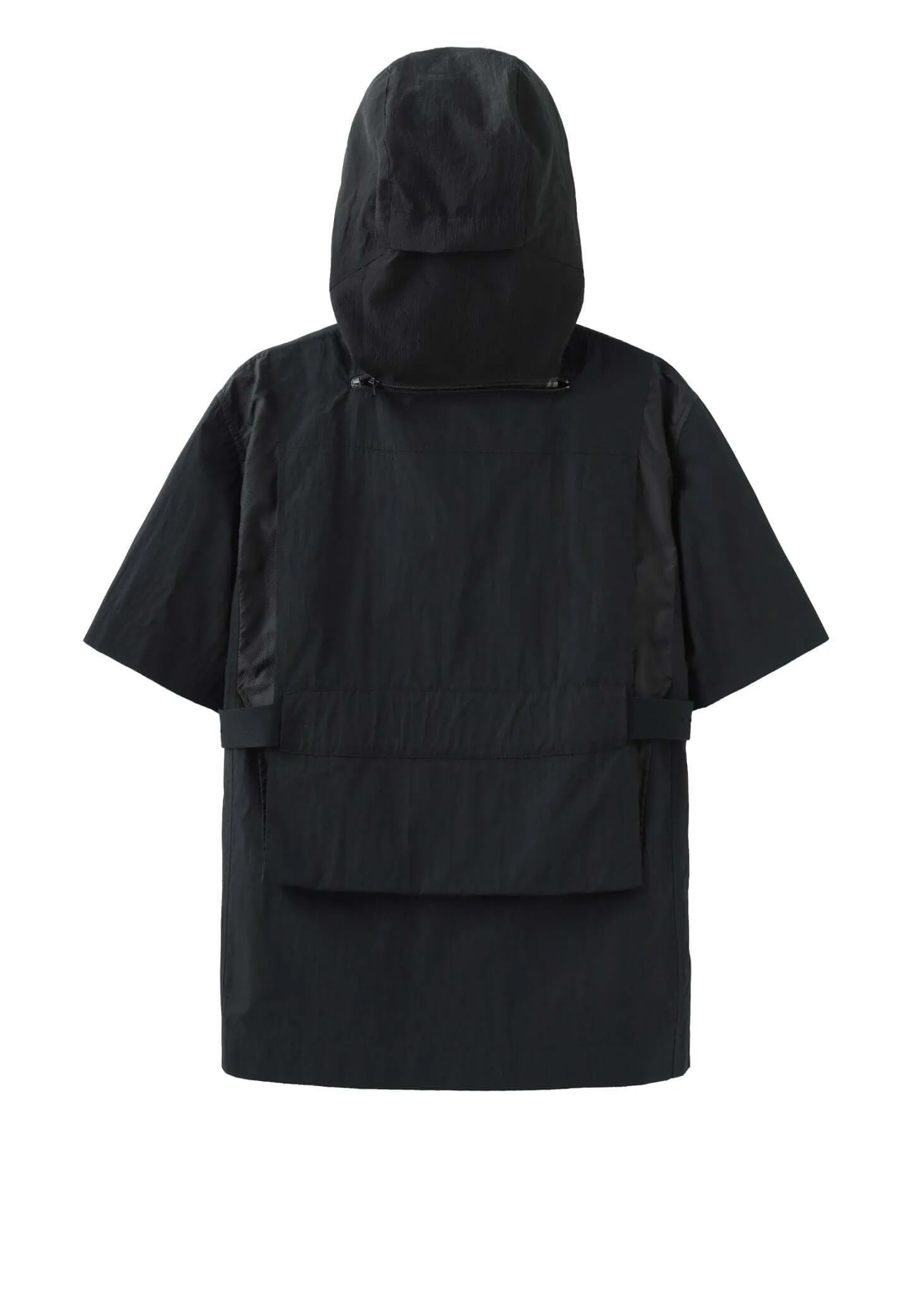 Compartment Nylon Shirt With Detachable Hood