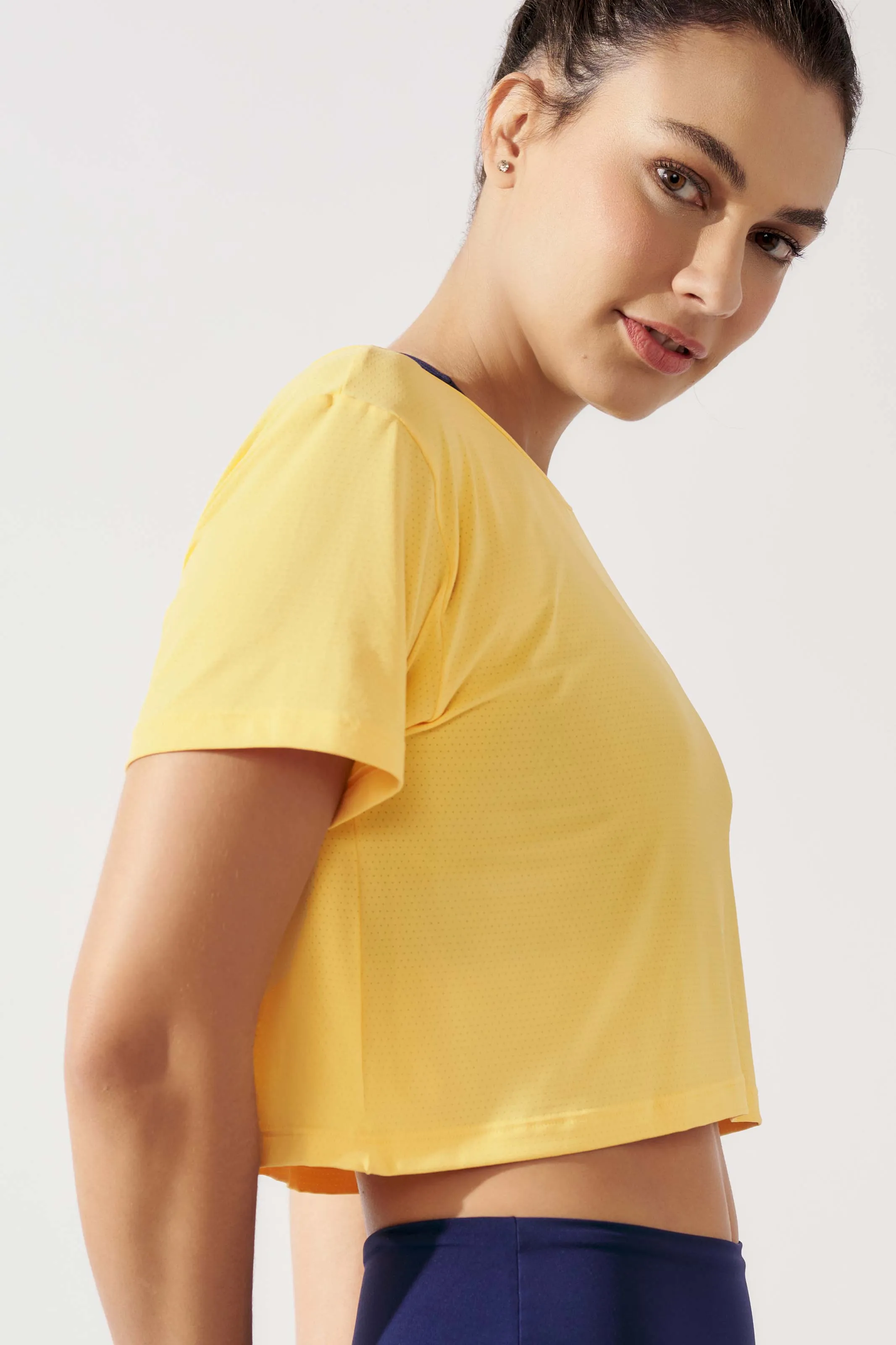 Cropped T-Shirt de Poliamida Solarium