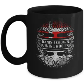 Danish Grown Viking Roots Black Mug