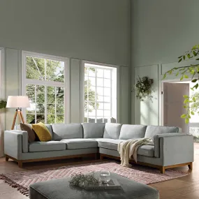 Dipley Sage Woven Fabric Grande Corner Sofa