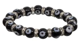 Evil Eye Glass Bead Bracelet