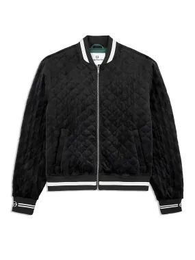 Fasano Quilted Velour Jacket- Black Beauty