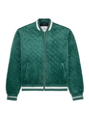 Fasano Quilted Velour Jacket- Rainforest